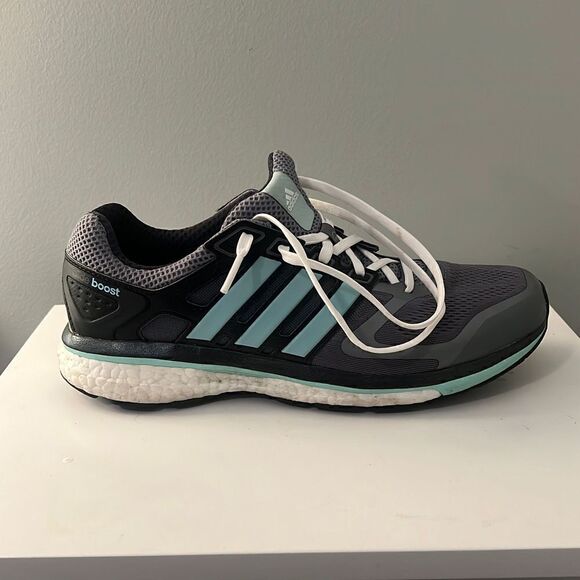 Gray & Blue Adidas Supernova Glide 6 Running Shoe - Picture 9 of 14
